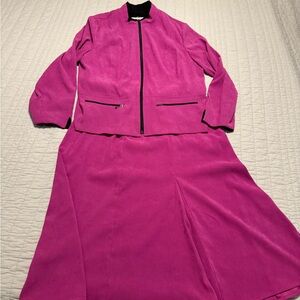 JM collection SUIT- pink, Size 16, skirt and jacket